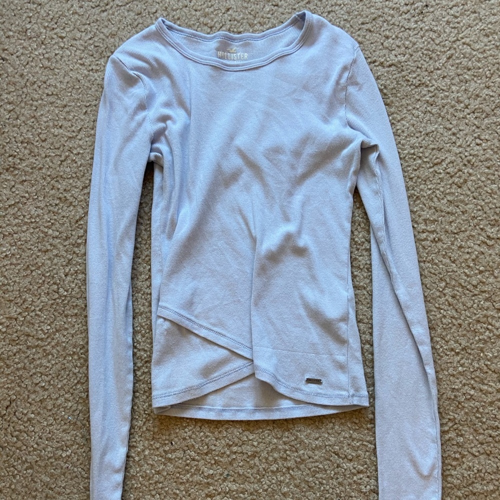 Light blue hollister tight long sleeve